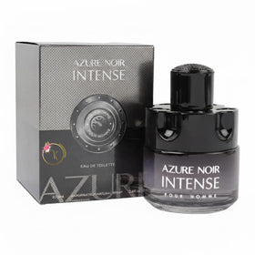 Viaan Krishna Azure Noir Intense bottle cap—sleek, mechanical detail for a bold impression.