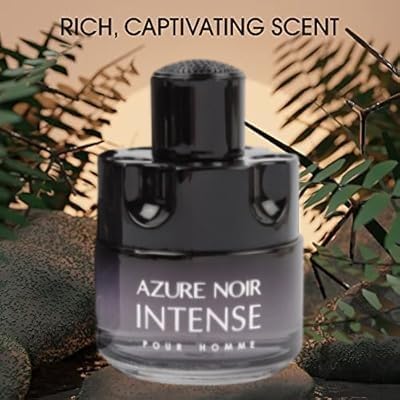Viaan Krishna Azure Noir Intense weighted glass bottle showcases premium craftsmanship for daily wear.
