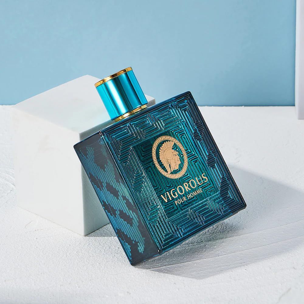 Viaan Krishna fragrance collection display on vanity — elegant setup