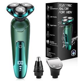 Viatia razor with 3D floating heads for a close, comfortable shave.