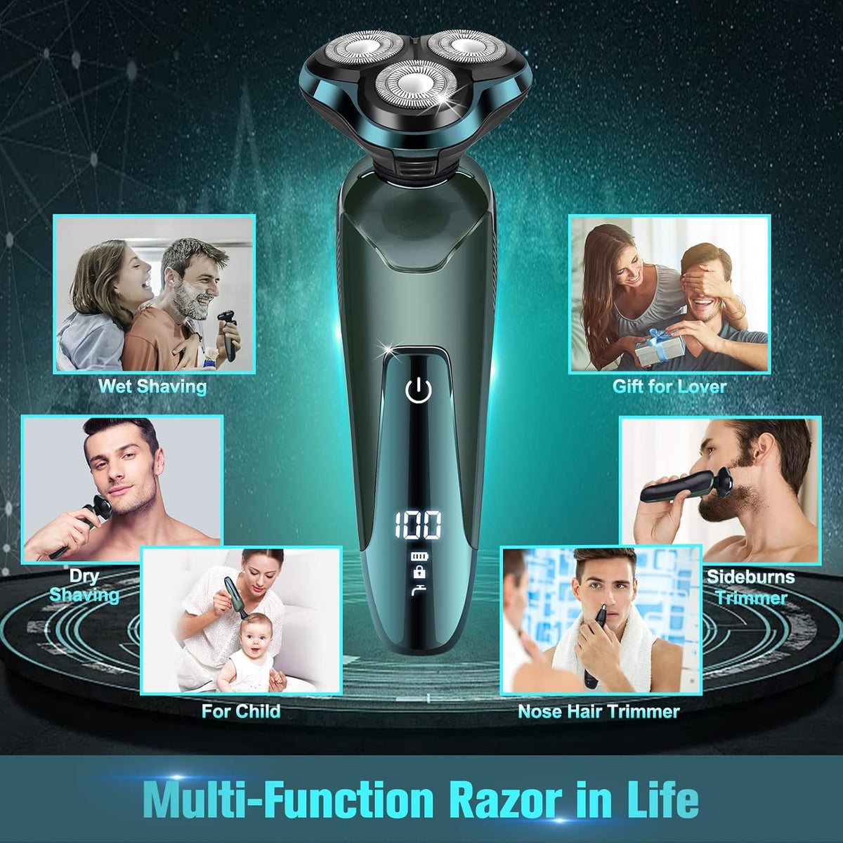Viatia razor ergonomic, durable design for secure handling.