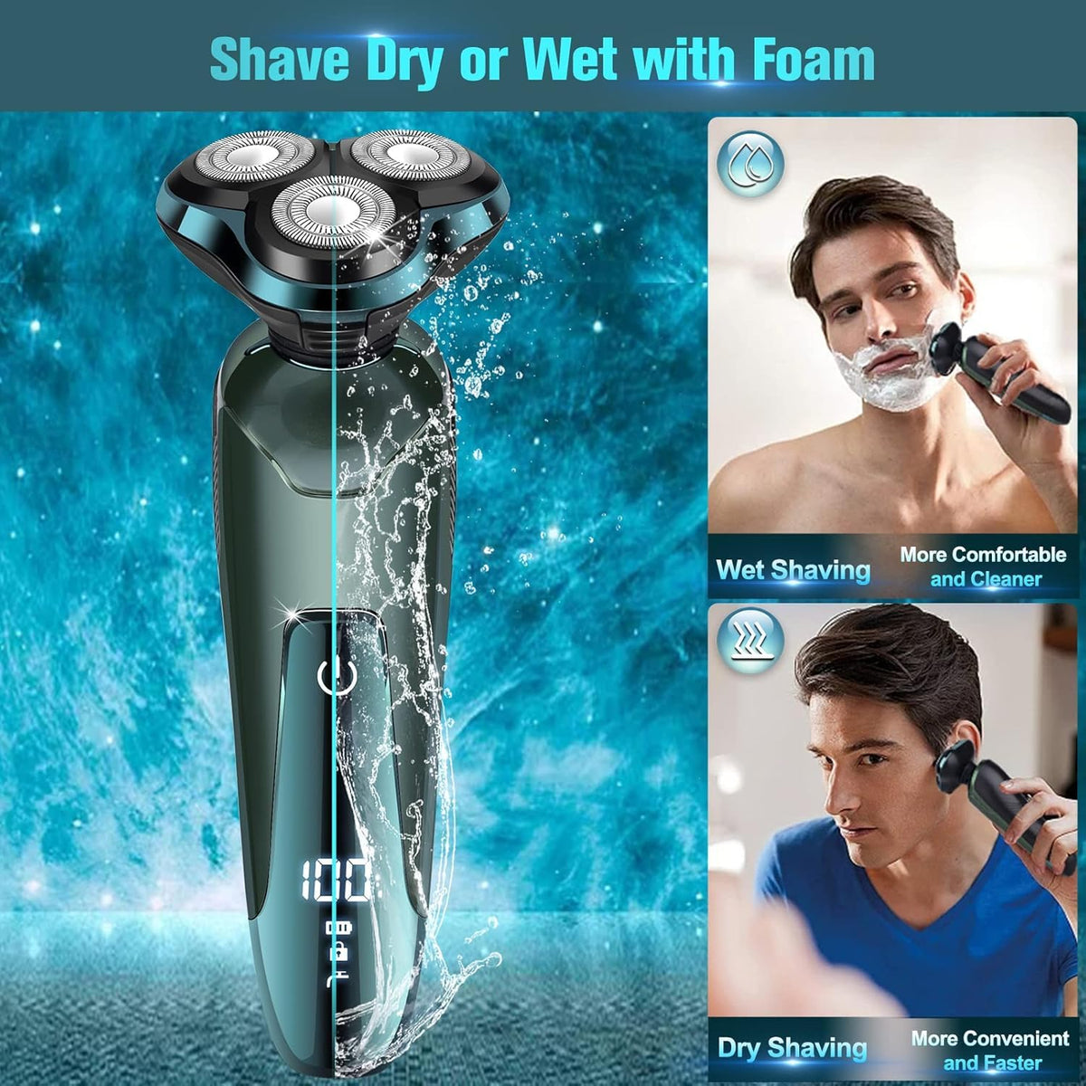 Viatia razor LCD display shows battery status and safety lock.