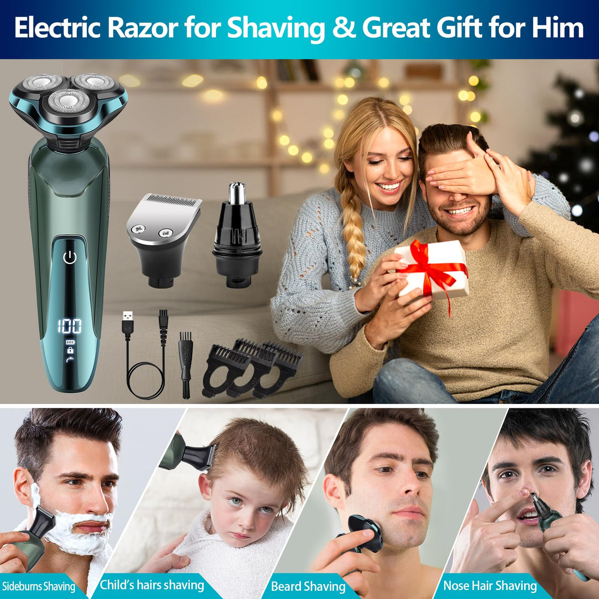 Viatia razor's compact design fits in a bag for travel grooming.