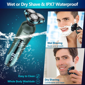 Viatia razor in wet and dry use, ideal for shower grooming.