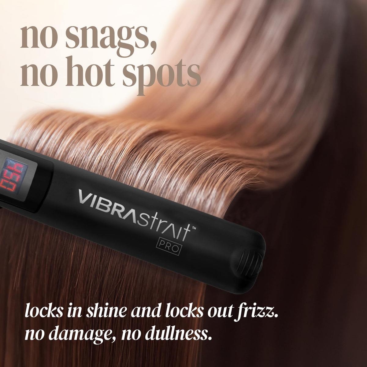 VIBRAstrait Pro waves and curls styling on silky, manageable hair.