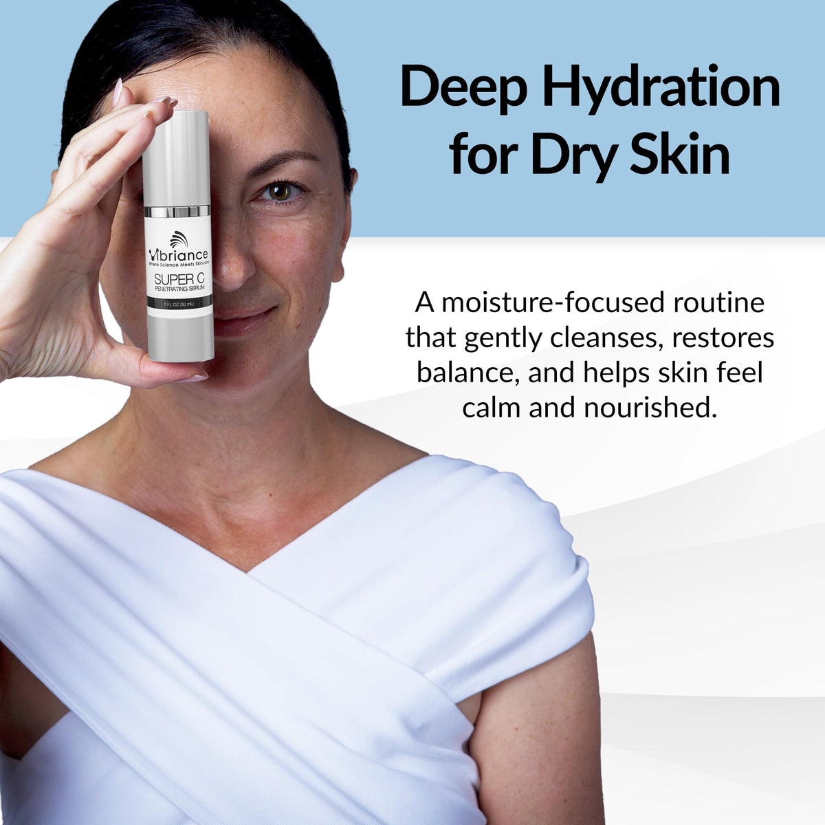 Vibriance bundle moisturizing cleanser tube for gentle makeup removal.