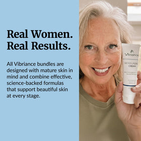 Vibriance bundle ingredients closeup shows skin-nutrient vitamins at work.