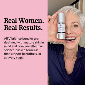 Vibriance Bundle packaging showcases a gift-ready skincare set.