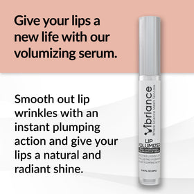 Vibriance Lip Volumizer transparent gloss swatch highlights a colorless finish for natural plumping.