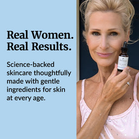 Vibriance Skin Revival Facial Oil after-application skin appears nourished and soft.
