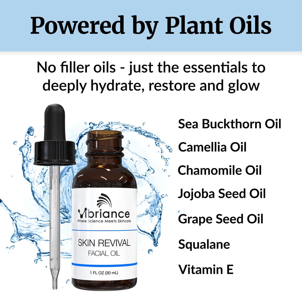 Vibriance Skin Revival Facial Oil massage-ready texture paired with gua sha routines.