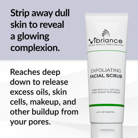 Vibriance Ultra-Gentle Face Scrub with manuka honey—soothing natural ingredient.