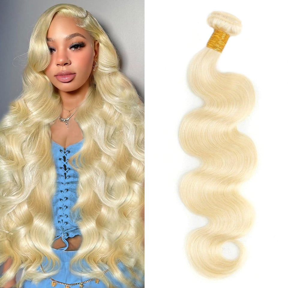 VICYAO 613 blonde body wave bundle 22in close view for a full, natural weave