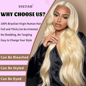 VICYAO 613 Brazilian virgin hair bundle showing unprocessed texture for blending