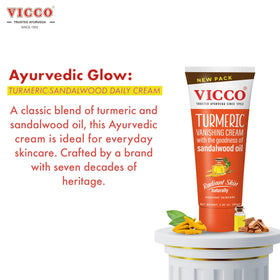 Vicco Turmeric Vanishing Cream vegan formula for cruelty-free daily skincare