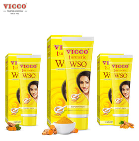Vicco Turmeric WSO cream texture close-up shows lightweight absorption.