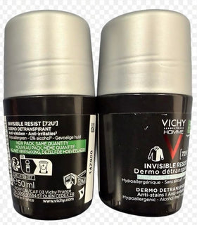 Vichy Homme pack of 2 x 50 ml provides portable freshness for home or gym.