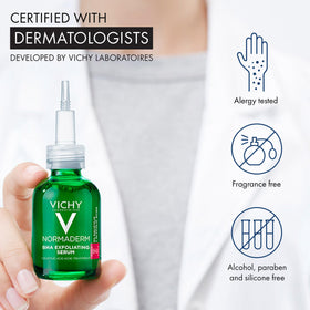 Ingredients Vitreoscilla ferment and volcanic water in Normaderm BHA serum