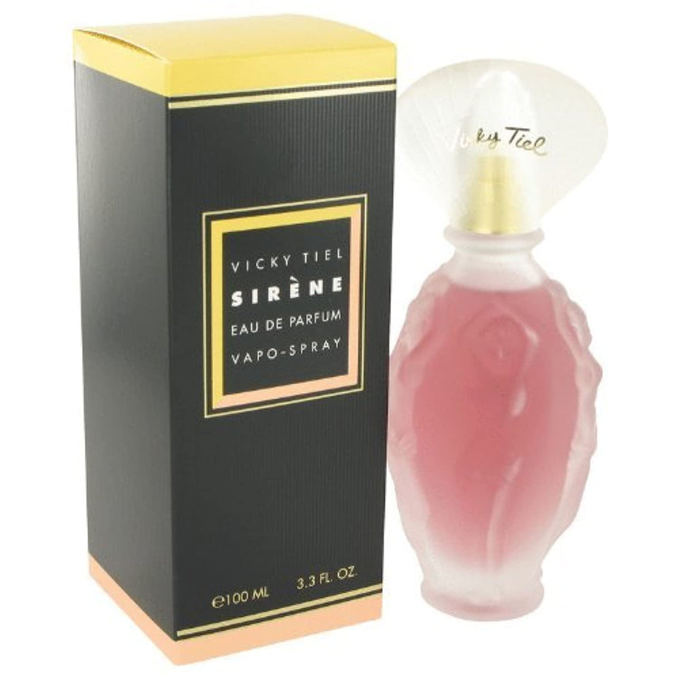 Vicky Tiel Sirene bottle front view, premium fragrance for everyday wear