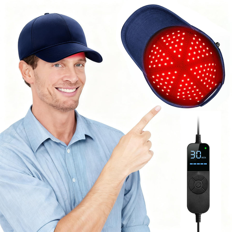 Viconor Laser Cap front view for convenient at home red light therapy.