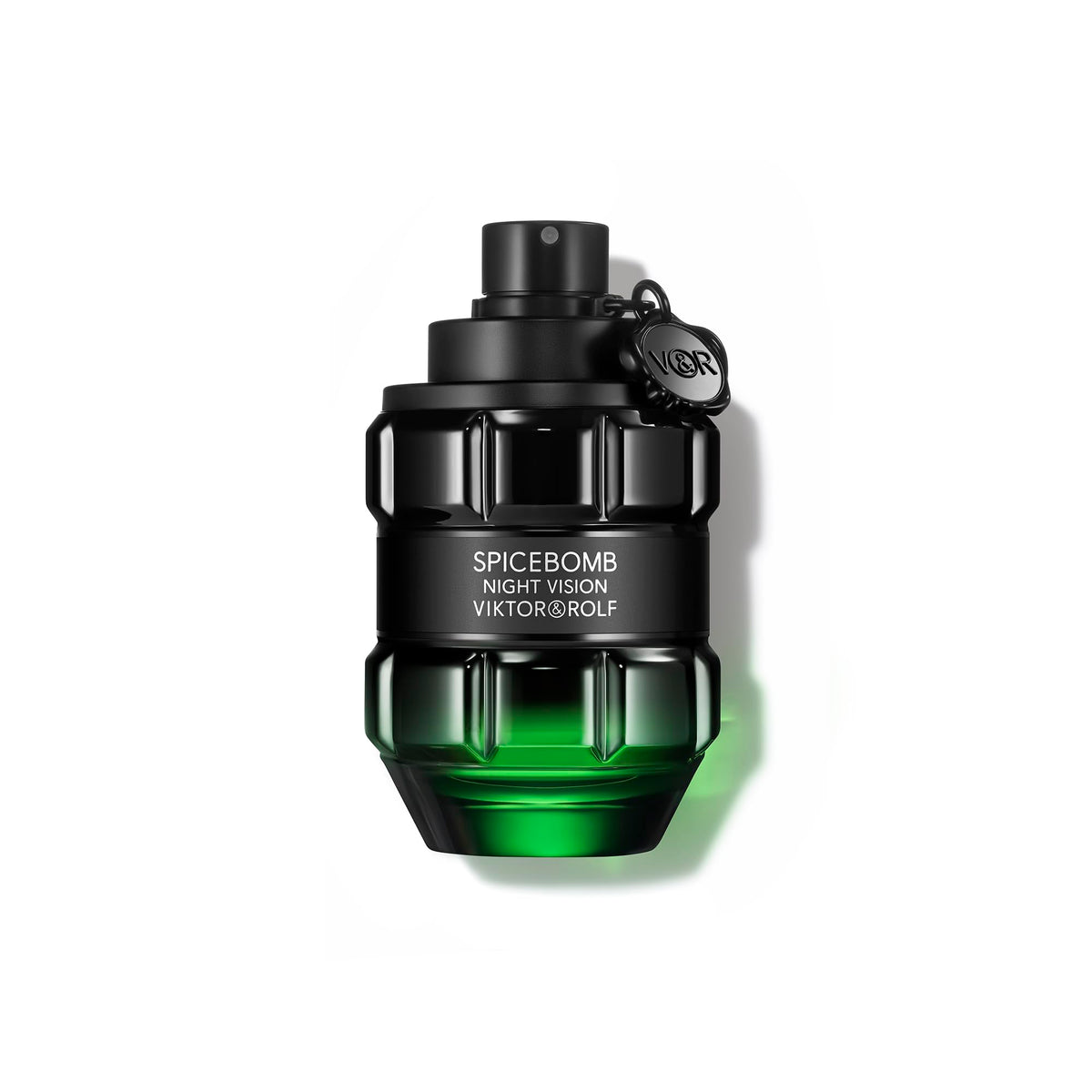 Viktor&Rolf Spicebomb Nightvision bottle close-up for bold fragrance presentation.
