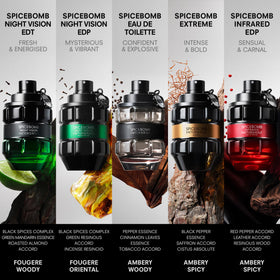 Viktor&Rolf Spicebomb Nightvision worn on a man for night-time style.