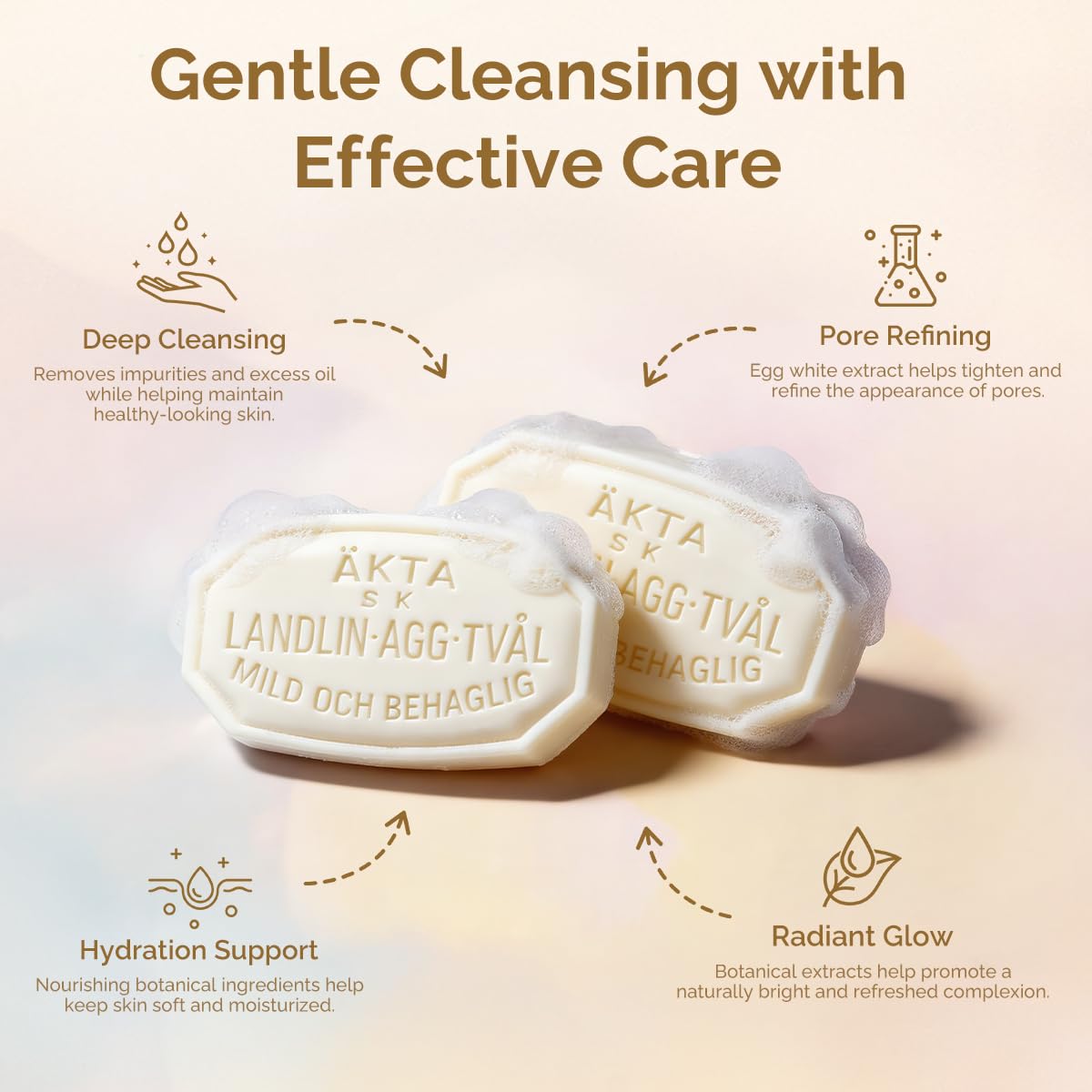 VICTORIA Swedish heritage and craftsmanship highlighted in a gentle daily cleanser display.