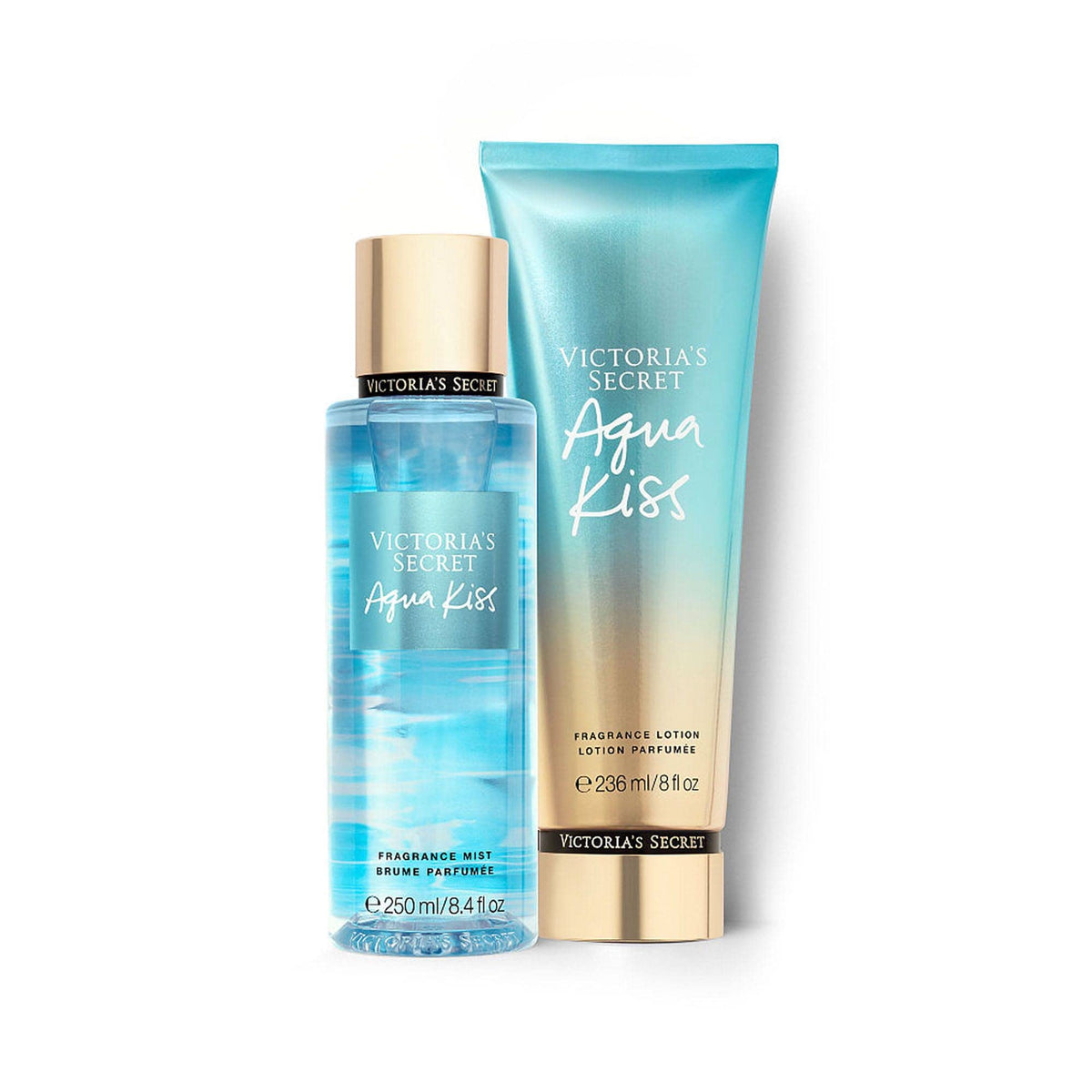 Victoria's Secret Aqua Kiss Mist 8oz bottle for daily refreshment.