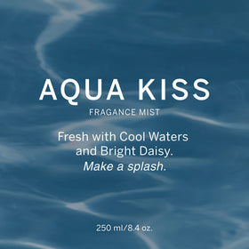 Victoria's Secret Aqua Kiss Mist spray close-up for a light scent.
