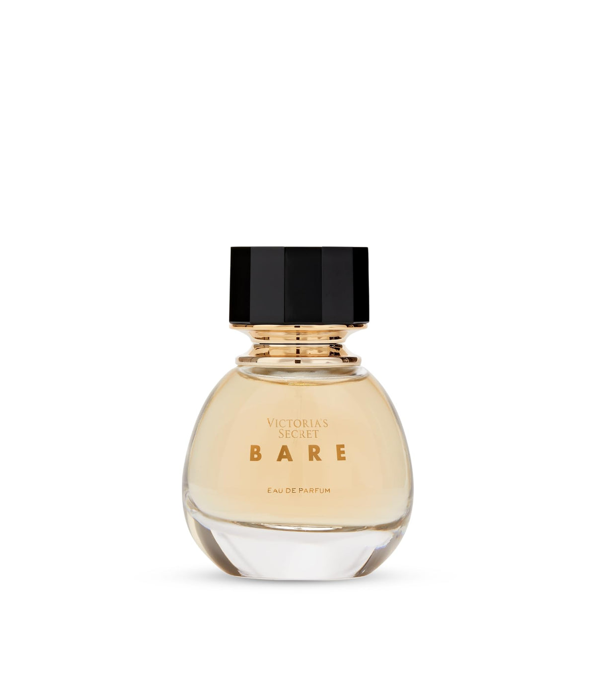 Victoria's Secret Bare bottle cap close-up highlights long-lasting scent.