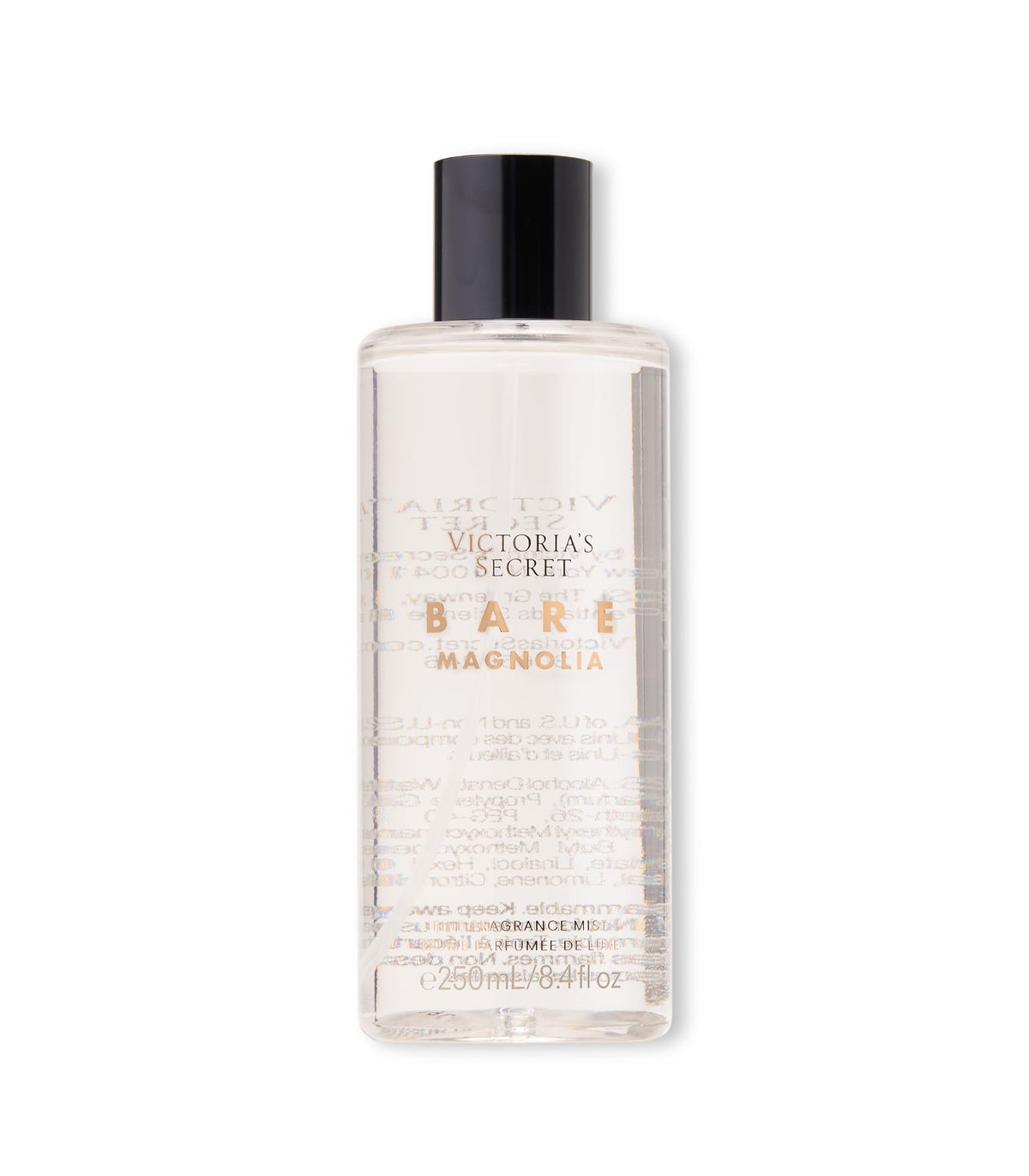 Victoria's Secret Bare Magnolia fragrance mist bottle shows creamy floral notes for everyday wear