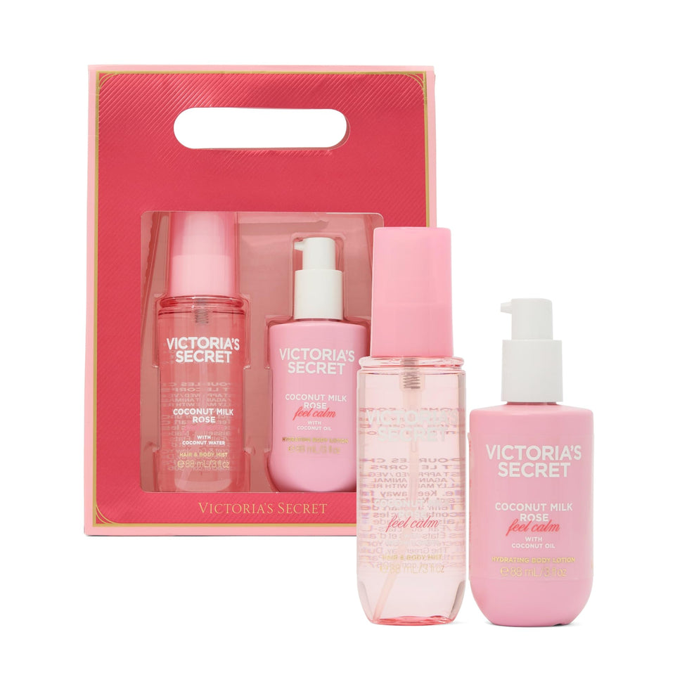 Victoria's Secret Coconut Milk Rose body mist bottle showing refreshing scent on the go