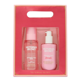 Victoria's Secret Coconut Milk Rose gift set box presented as a holiday gift