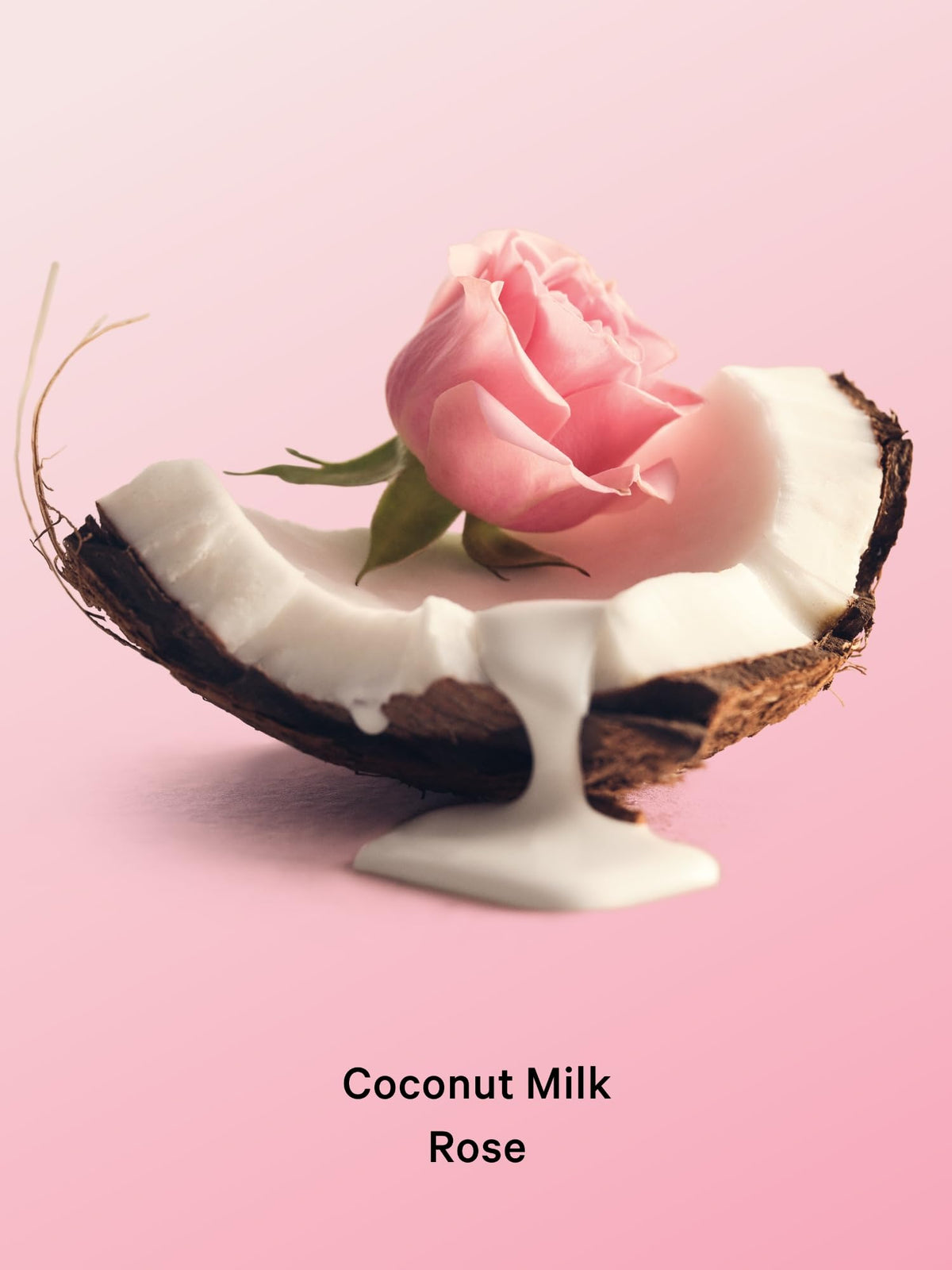 Victoria's Secret Coconut Milk Rose label close-up highlighting fragrance notes