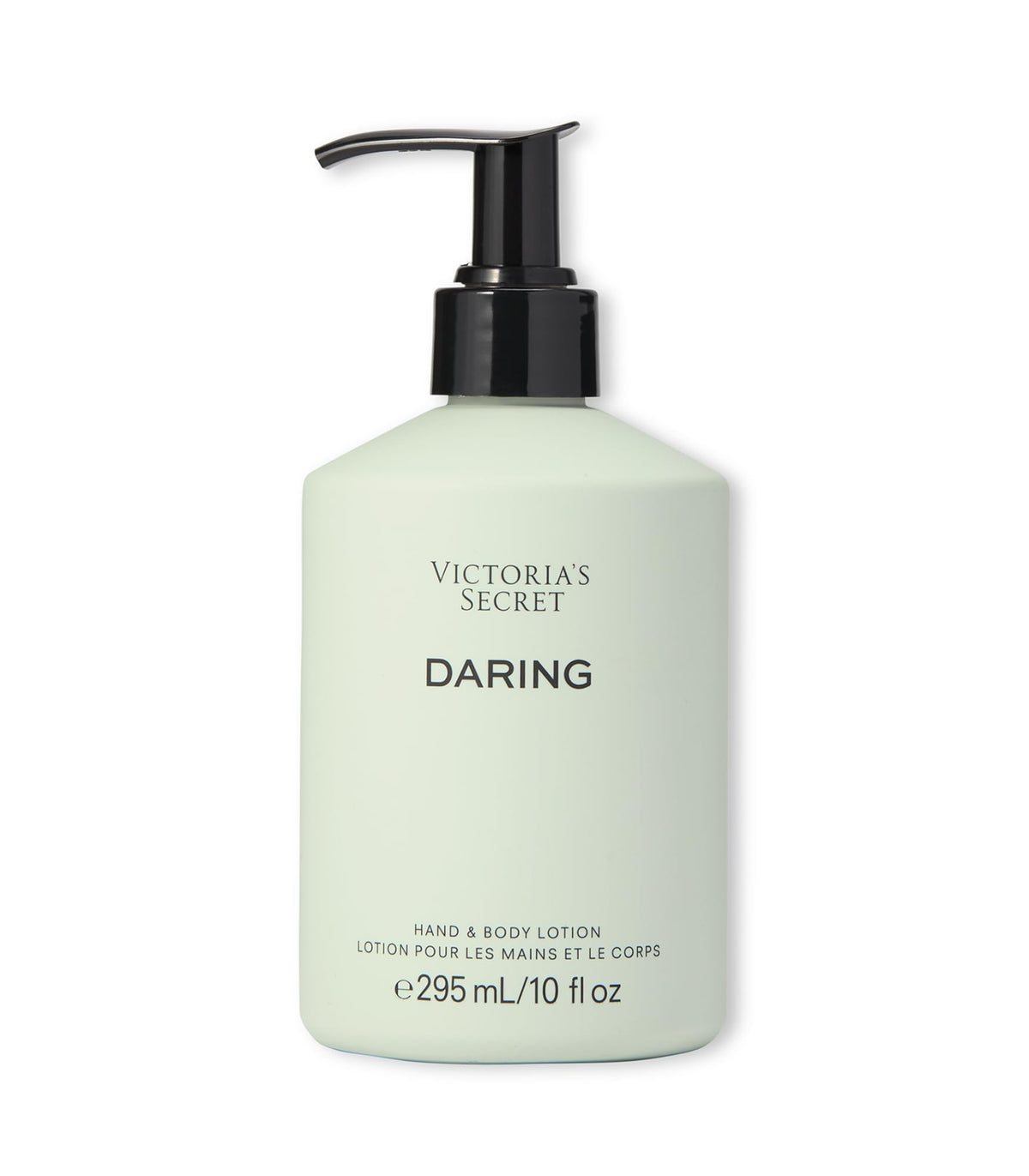 Victoria's Secret Daring body lotion bottle highlights amber-woody notes for daily fragrance.