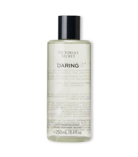 Victoria's Secret Daring Fragrance Mist bottle front, light daily scent