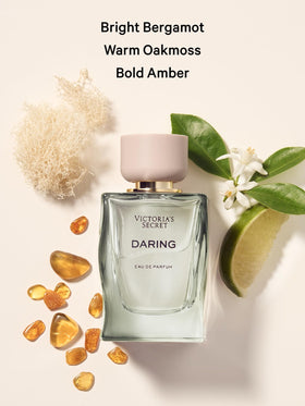 Victoria's Secret Daring Mist spray application shows airy freshness