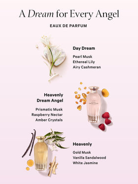 Victoria's Secret Day Dream cashmere note detail hinting velvety finish