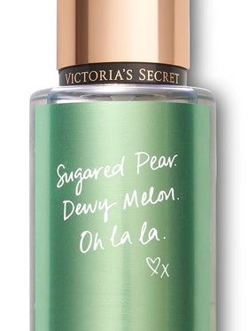 Victoria's Secret Pear Glace mist dispense for quick, even application.