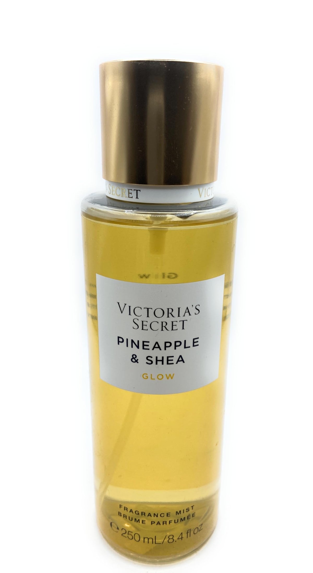 Victoria's Secret Pineapple Shea Glow bottle spray for radiant daily refreshment.