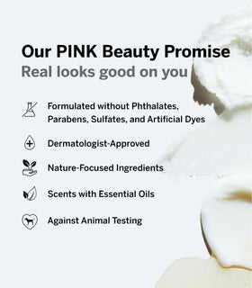 Applying Victoria's Secret Pink lotion on skin for quick refreshment