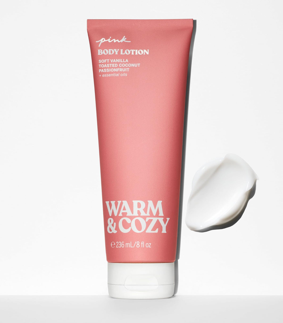 Victoria's Secret PINK Warm Cozy lotion vanilla note highlights soft fragrance