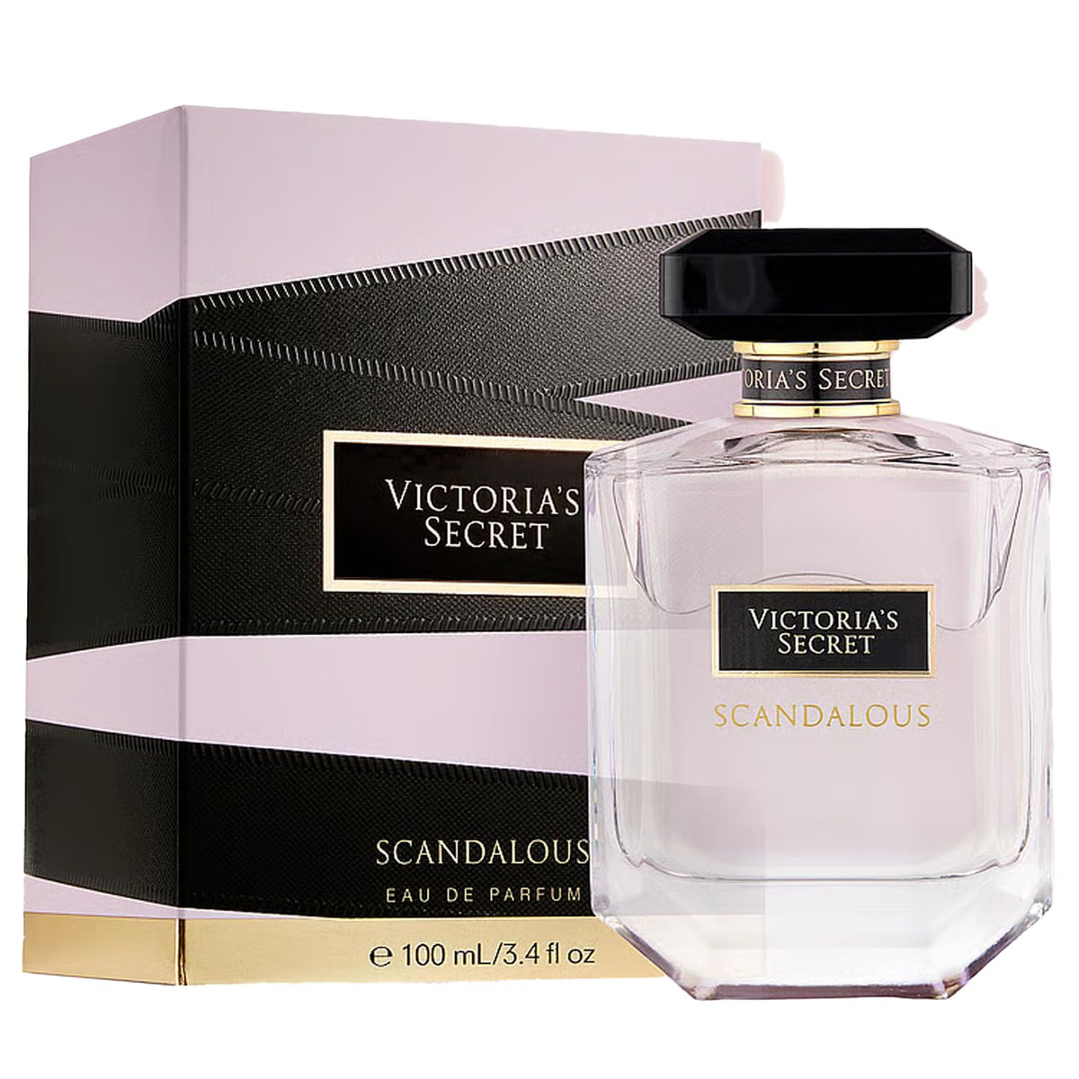 Victoria's Secret Scandalous bottle front view, a bold fruity-floral signature for evenings.
