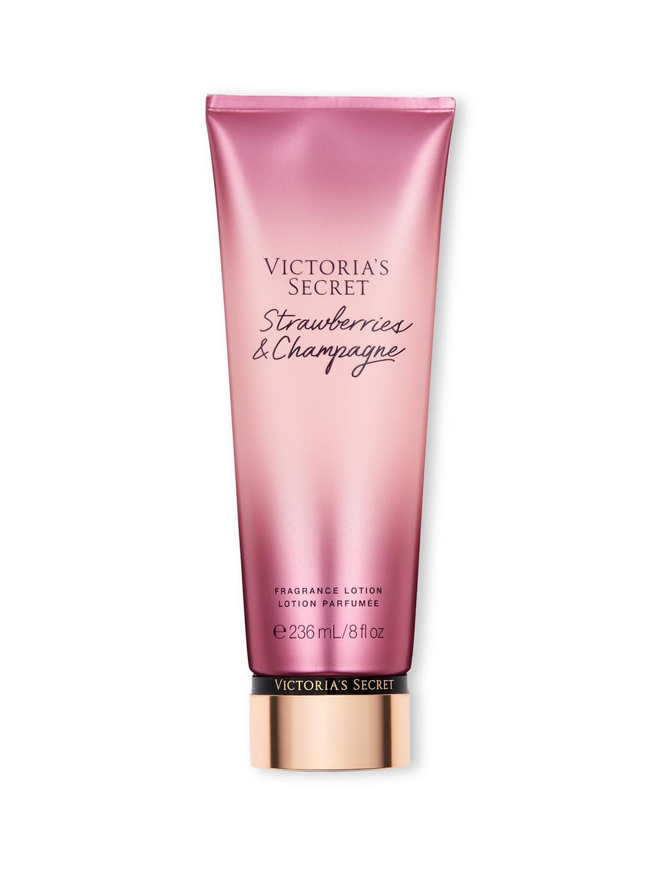 Victoria's Secret Strawberries and Champagne lotion bottle front for daily fragrance