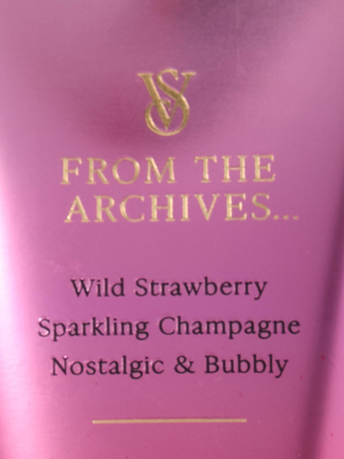 Victoria's Secret Strawberries and Champagne lotion swirl on skin shows smooth, scented hydration
