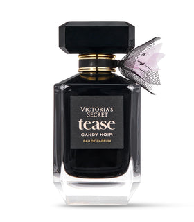 Victoria's Secret Tease Candy Noir cap detail highlighting luxe design.