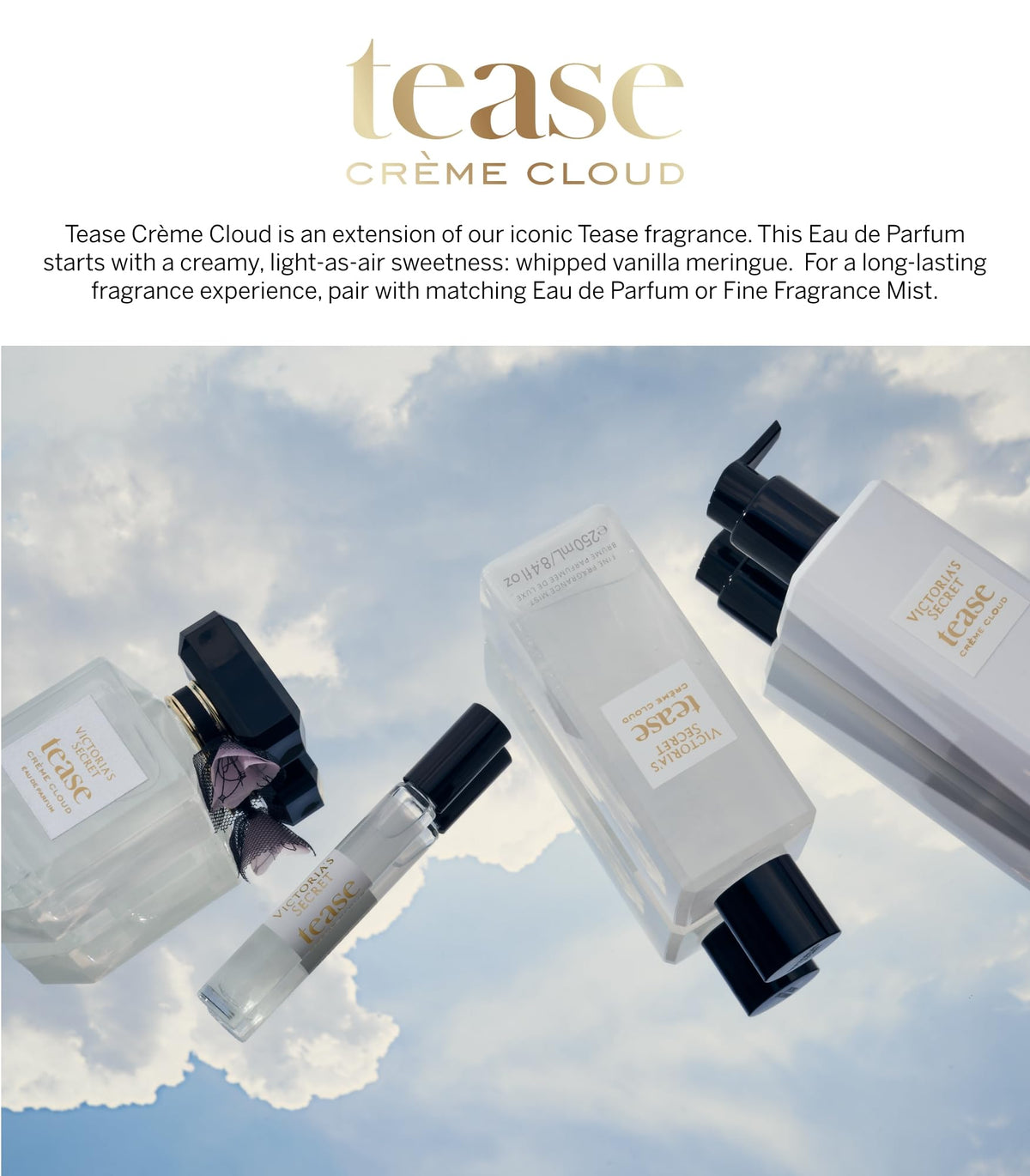 Victoria's Secret Tease Creme Cloud sheer amber hue for evening allure.