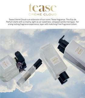 Victoria's Secret Tease Creme Cloud wearer enjoying a light, everyday scent.
