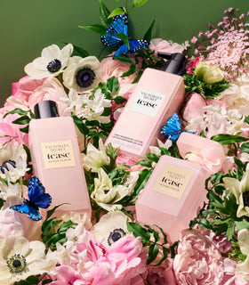 Victoria's Secret Tease Sugar Fleur packaging—gift-ready fragrance lotion.