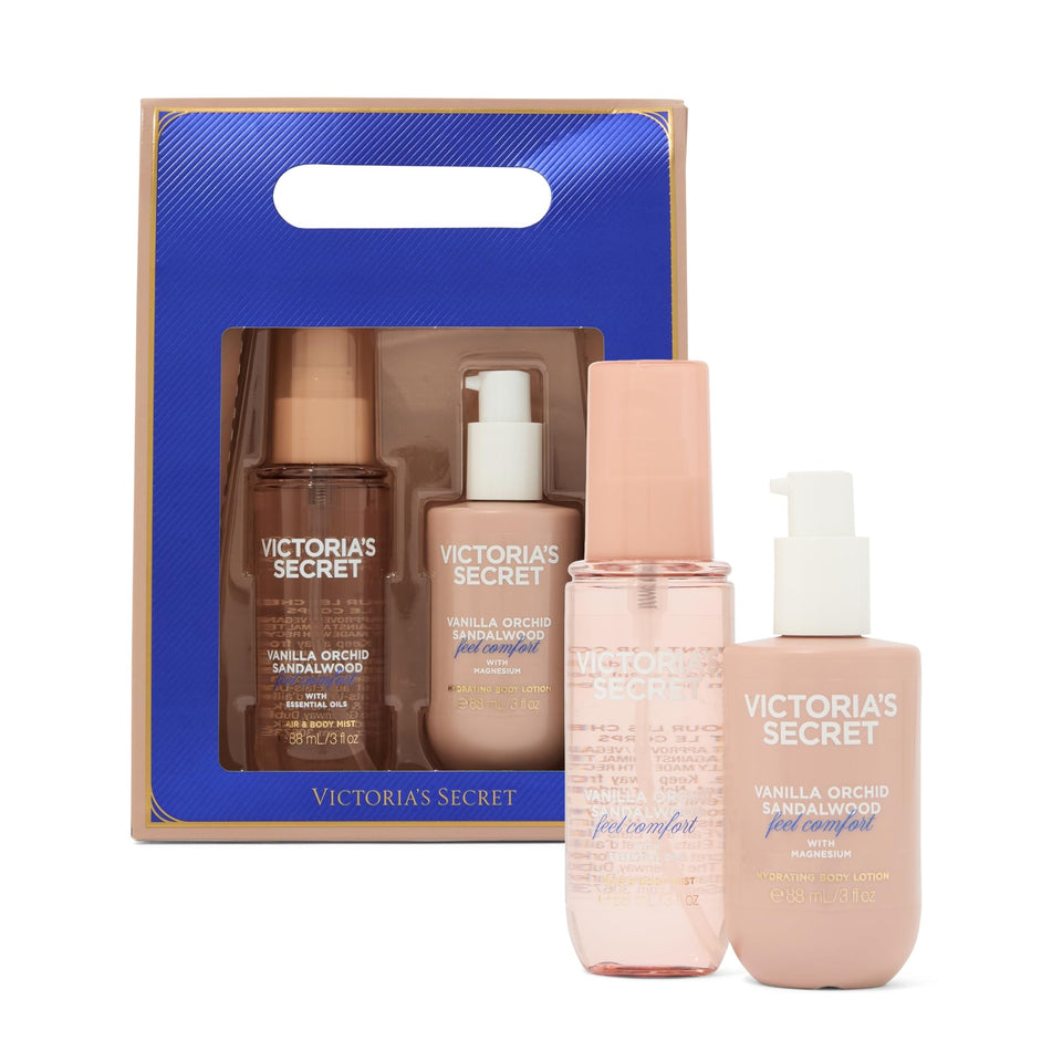 Victoria's Secret 2-piece mist bottle highlights vanilla orchid sandalwood aroma